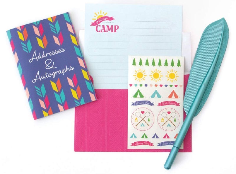 Playhouse 29-piece Happy Camper Complete Letters and Notes Stationery Tote for Kids - Image 4
